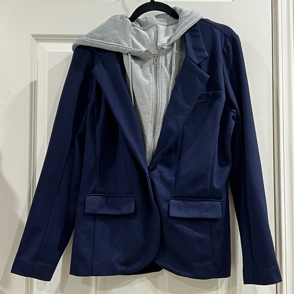 Liverpool Jackets & Blazers - Liverpool Los Angeles navy hooded blazer size large